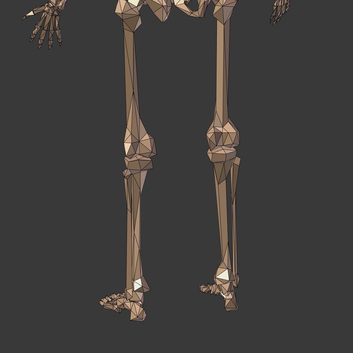 Cartoon Skeleton Low Poly Low-poly 3D model_25