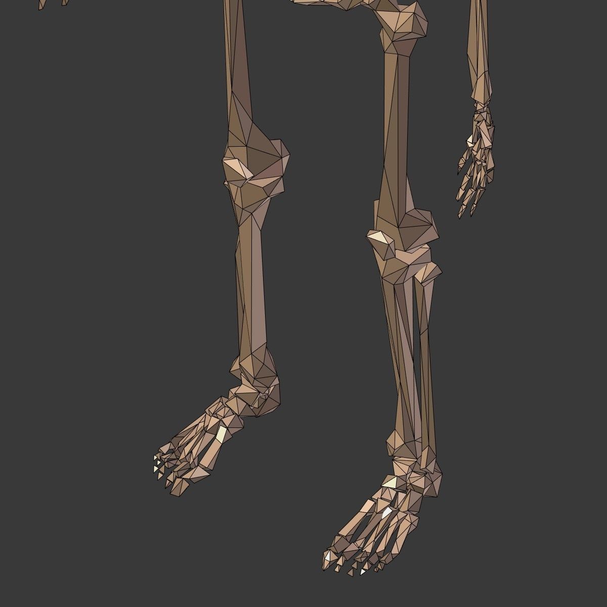 Cartoon Skeleton Low Poly Low-poly 3D model_19