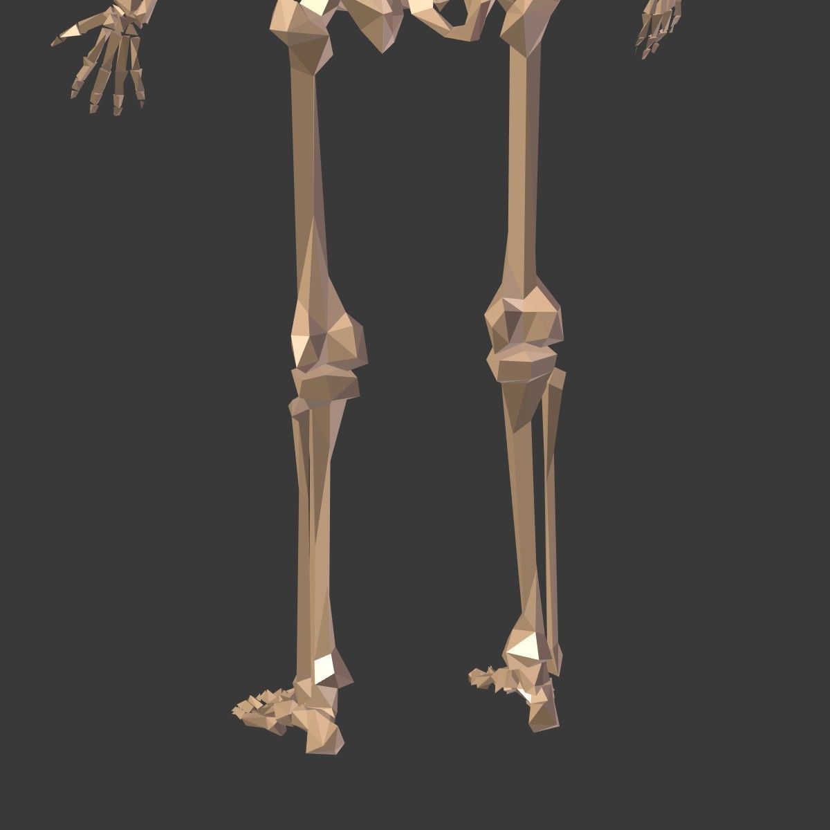Cartoon Skeleton Low Poly Low-poly 3D model_24