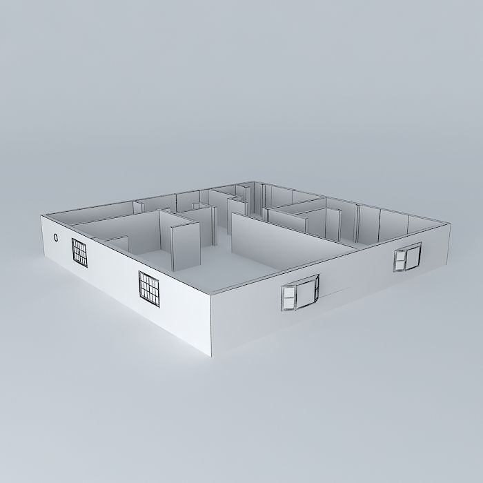 House Unfinished  Feel Free to edit Free 3D model_4