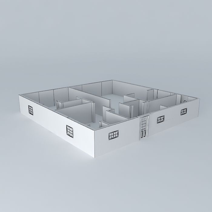 House Unfinished  Feel Free to edit Free 3D model_3