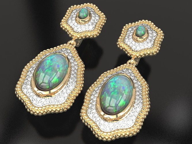 Nugget earrings 3D print model