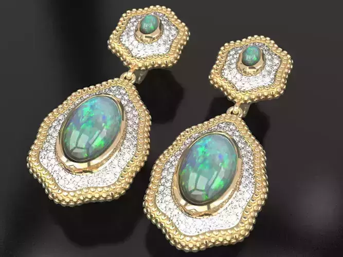 Nugget earrings 3D print model