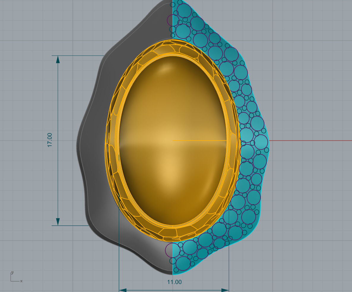 Nugget earrings 3D print model_7