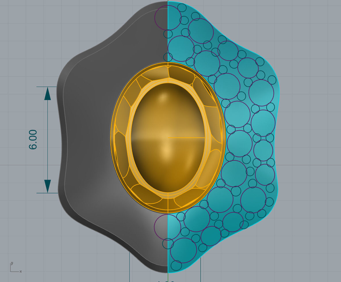 Nugget earrings 3D print model_6