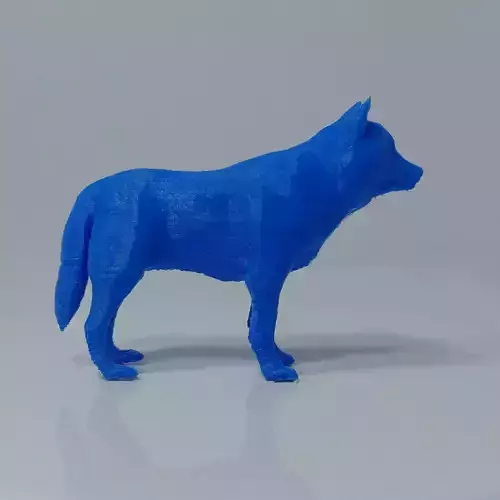 Low Poly Wolf toy