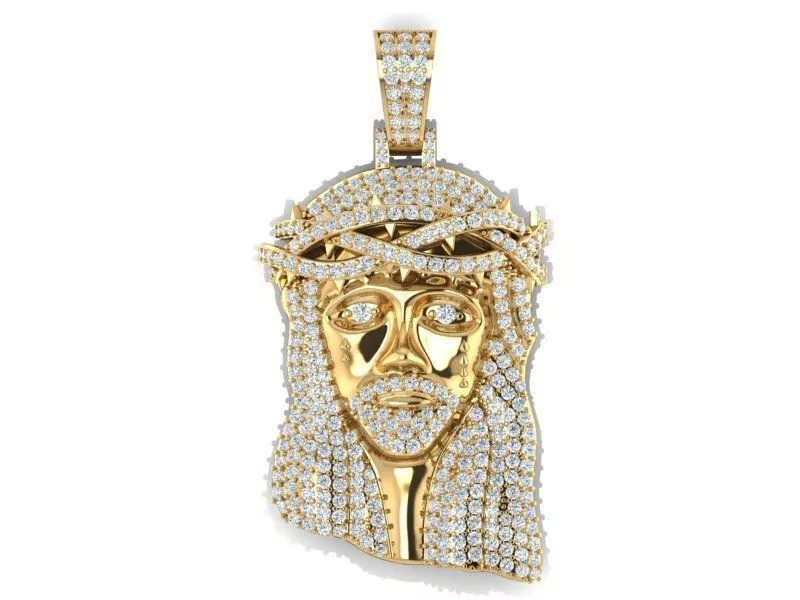 Jesus head pendant 3D print model