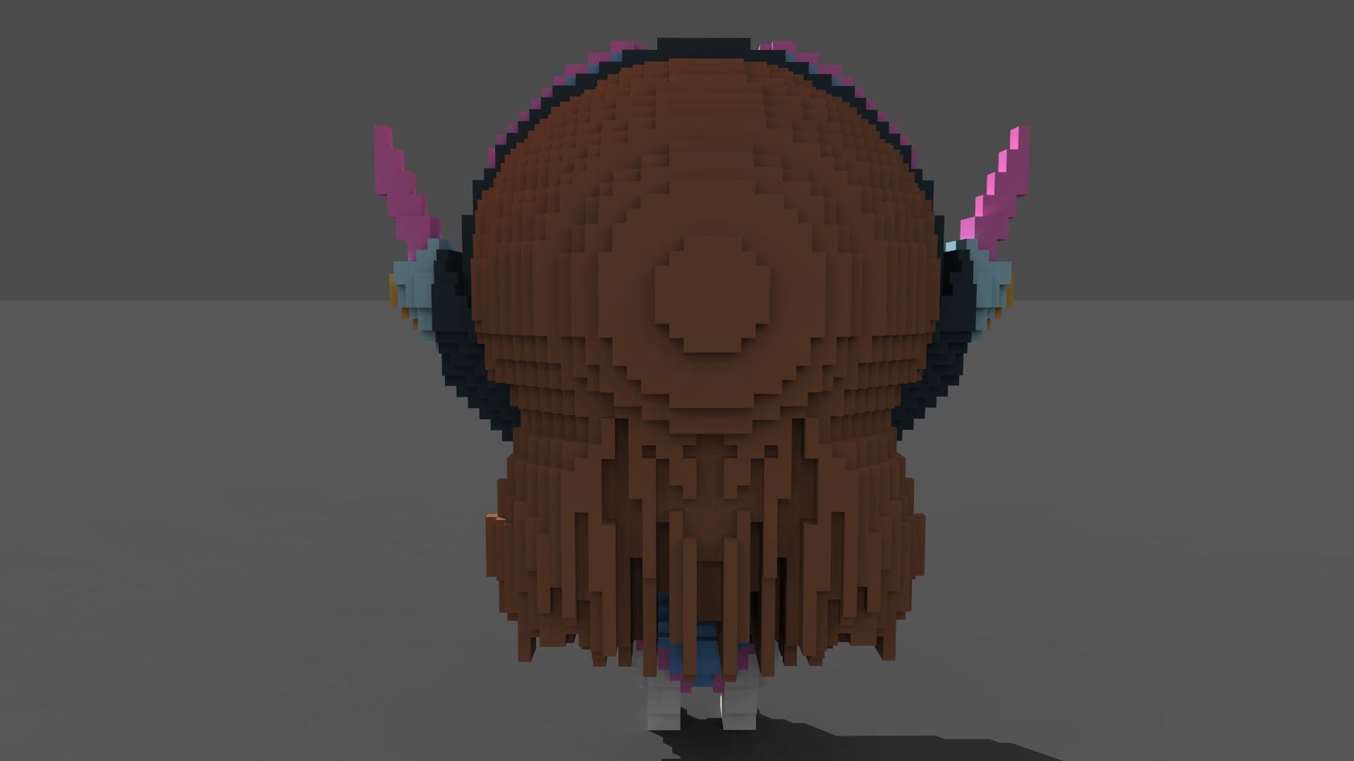 D Va Voxel Low-poly 3D model_2