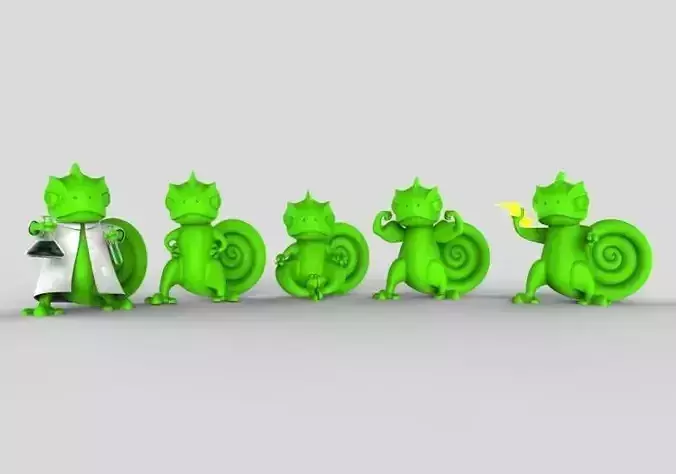 Charlie 3D Print Chameleon Professions