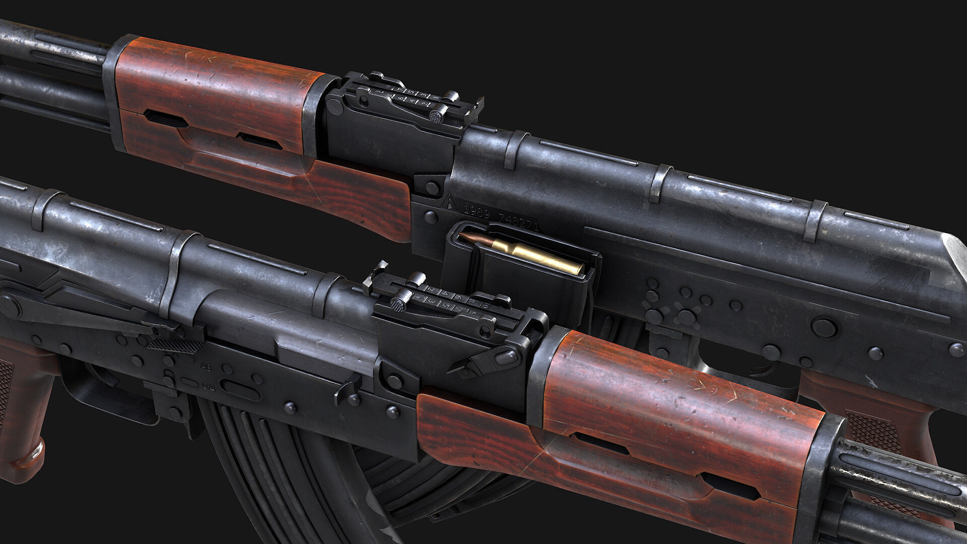 AAA AKM Game Ready PBR Low-poly 3D model_6