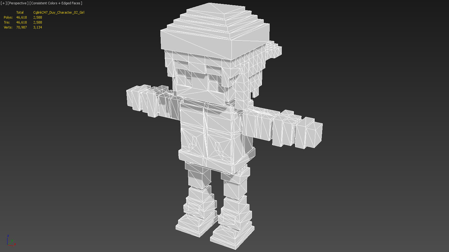 Character Voxel Pack Low-poly 3D model_6