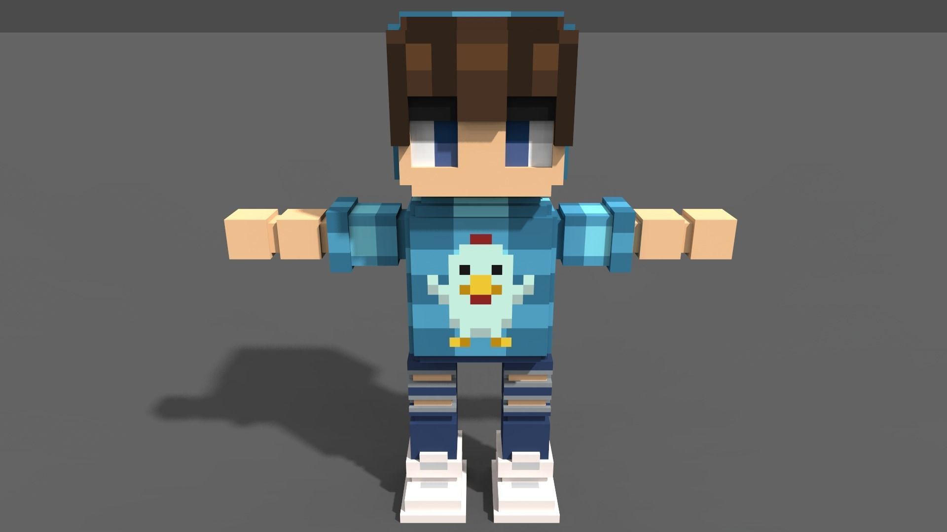 Character Voxel Pack Low-poly 3D model_3