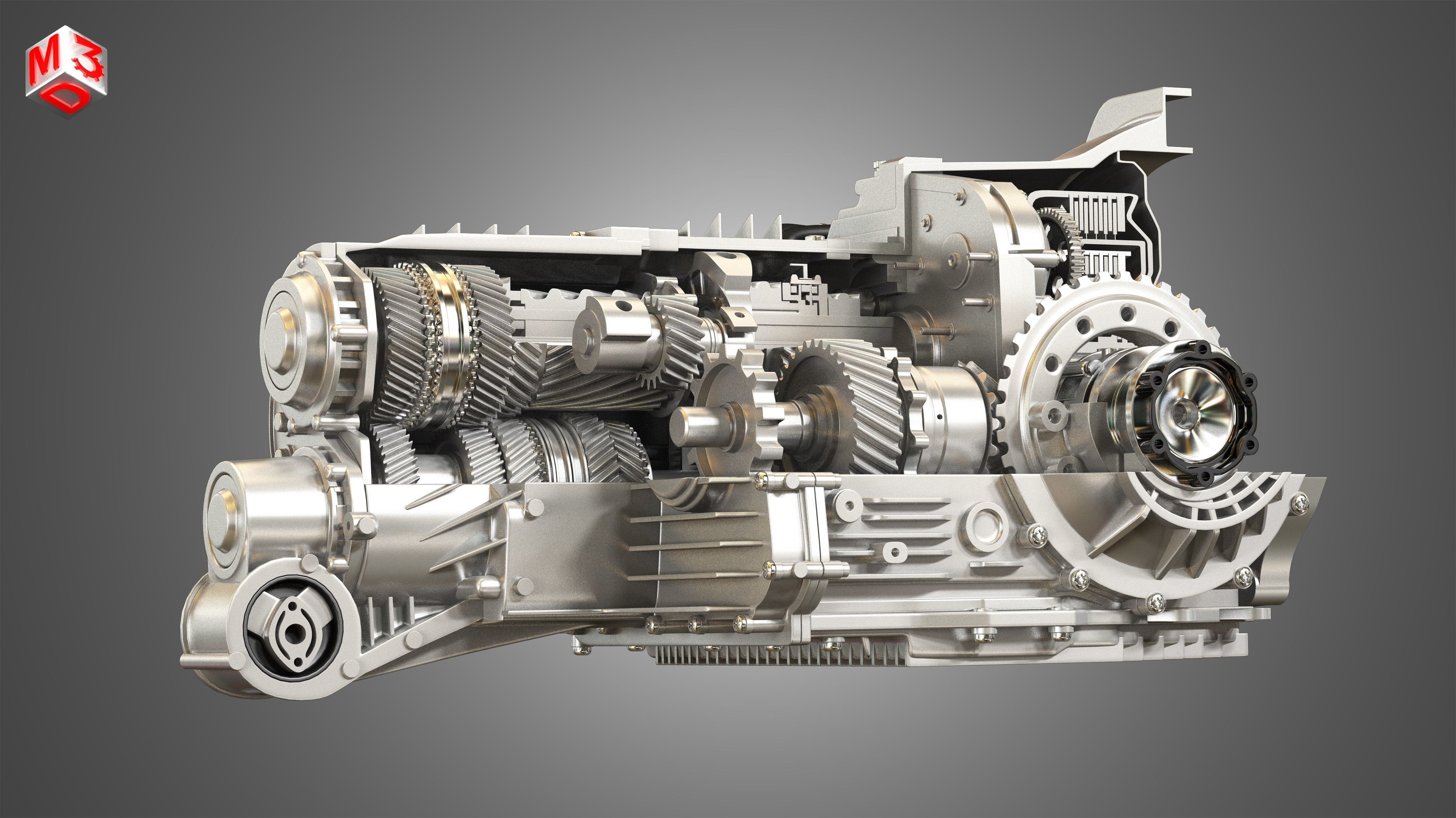 PDK Transmission Cutaway  3D model_8