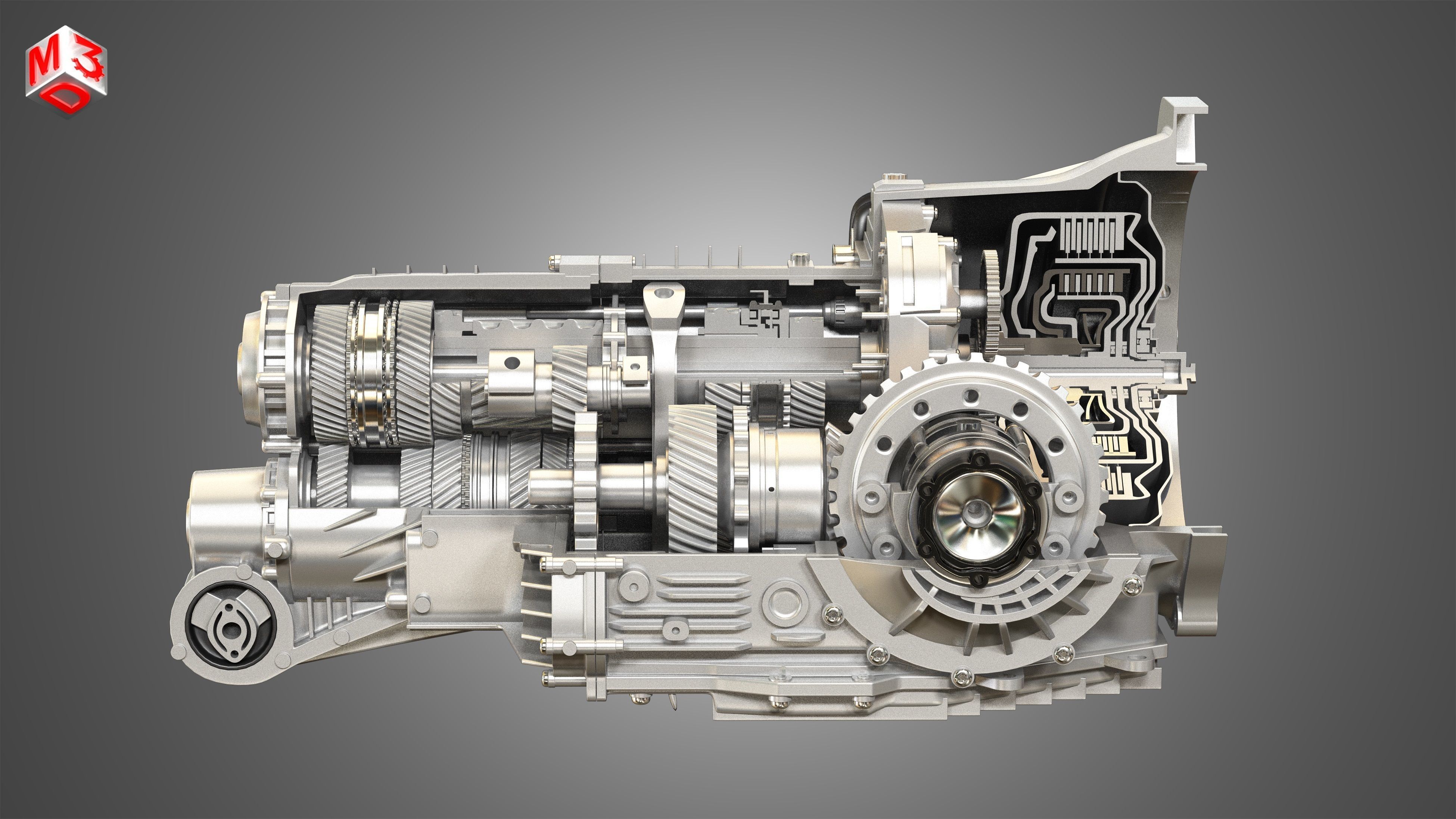 PDK Transmission Cutaway  3D model_6