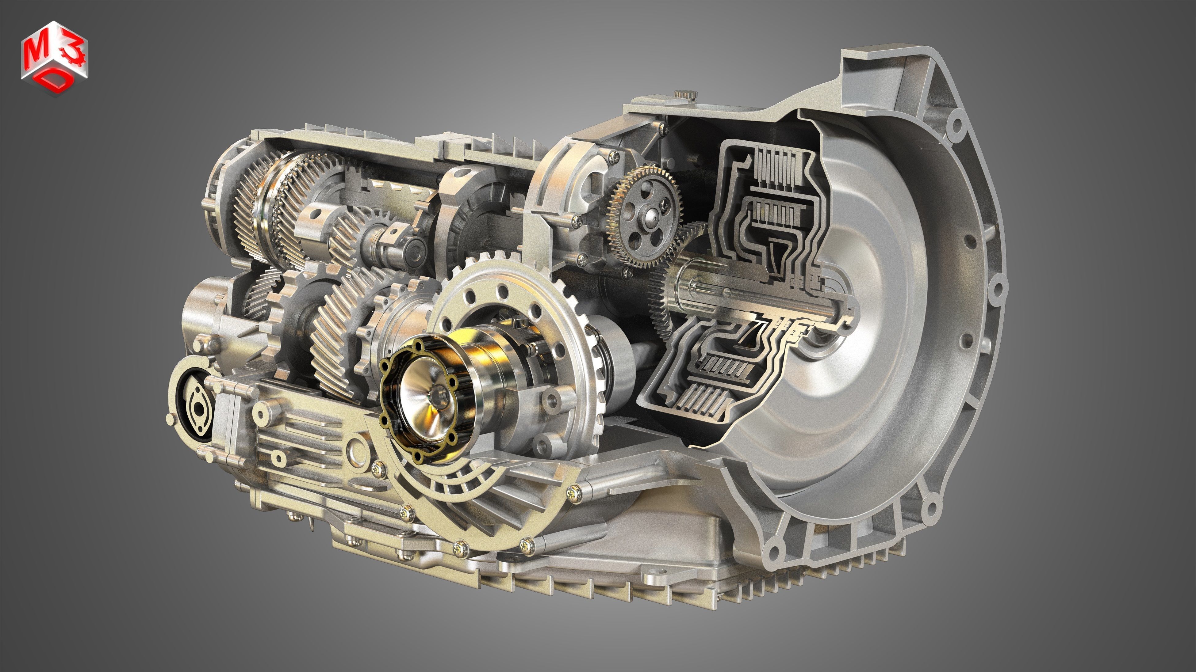 PDK Transmission Cutaway  3D model_3