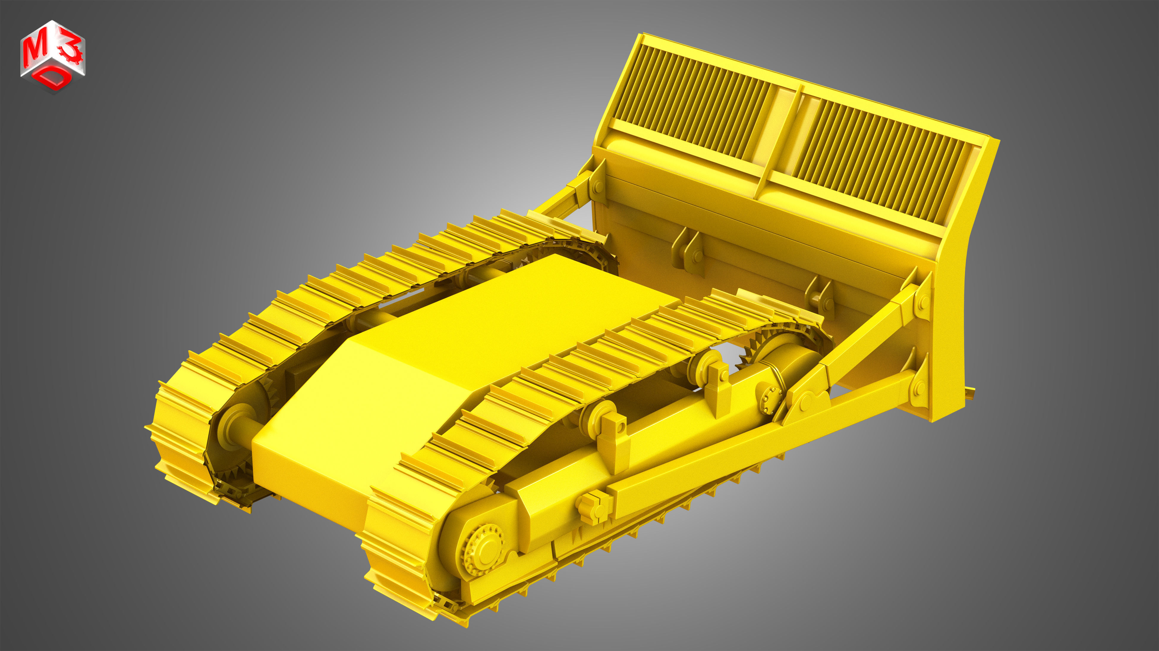 Bulldozer Tracks with ground engaging tool 3D model_8