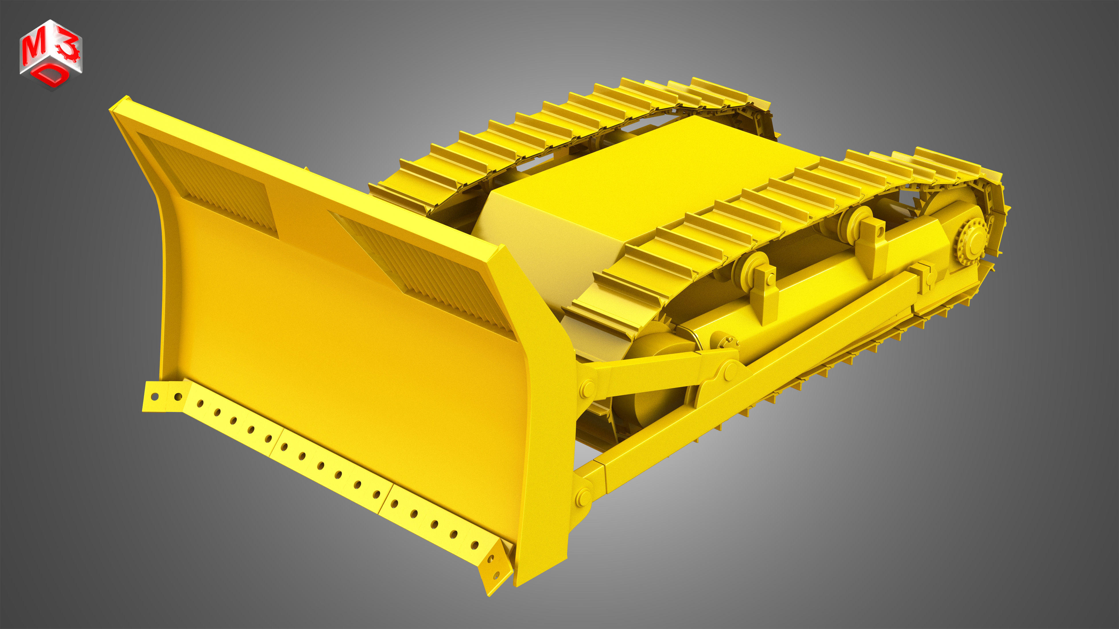 Bulldozer Tracks with ground engaging tool 3D model_7