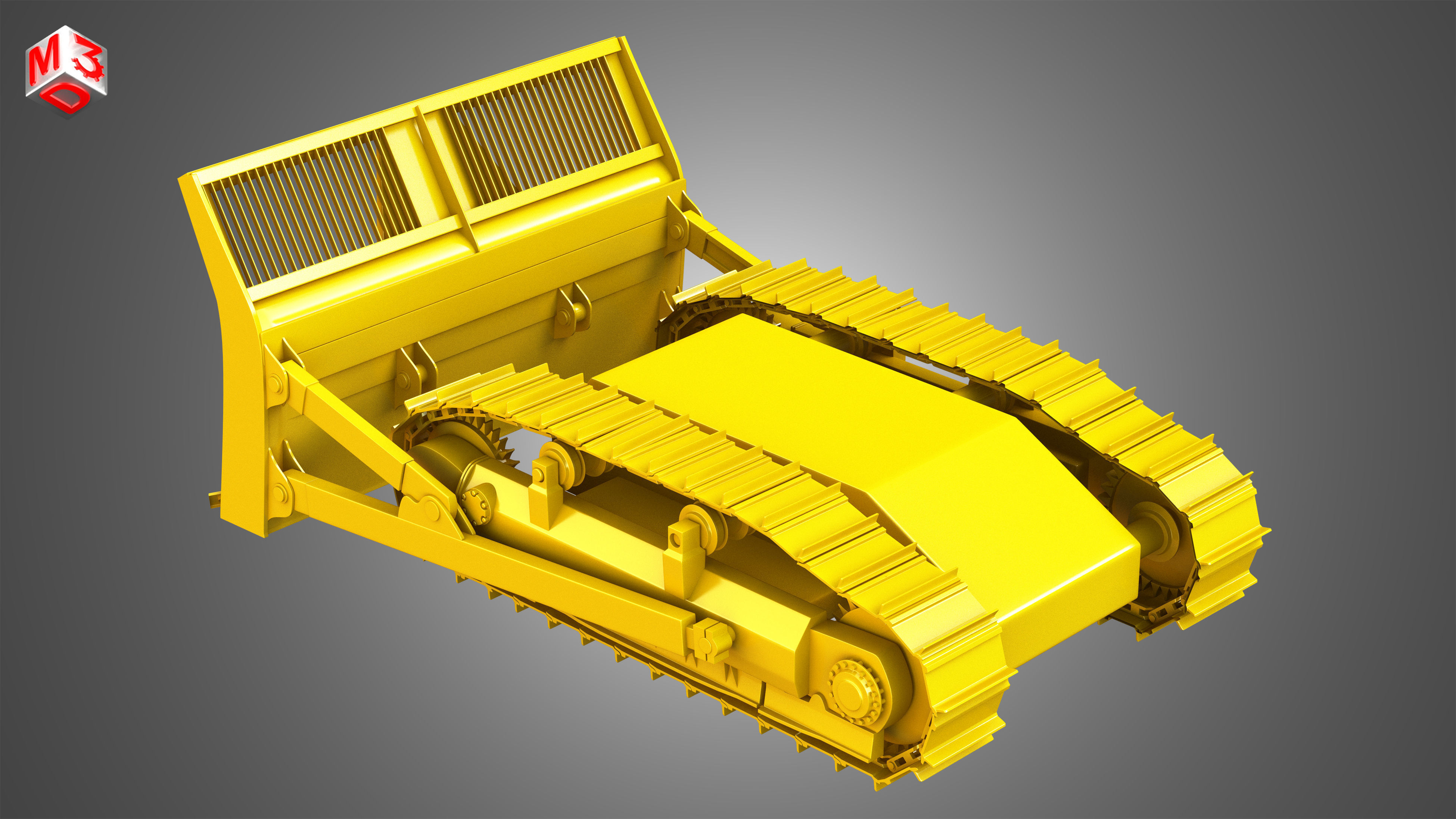 Bulldozer Tracks with ground engaging tool 3D model_10