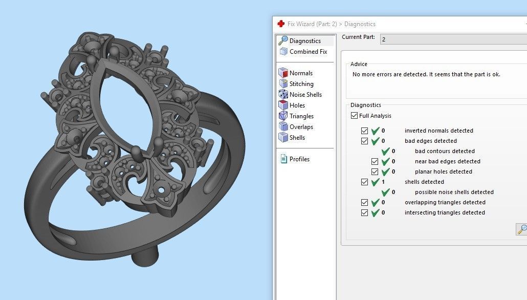 Women ring with gems 3dm stl vintage 3D print model_24