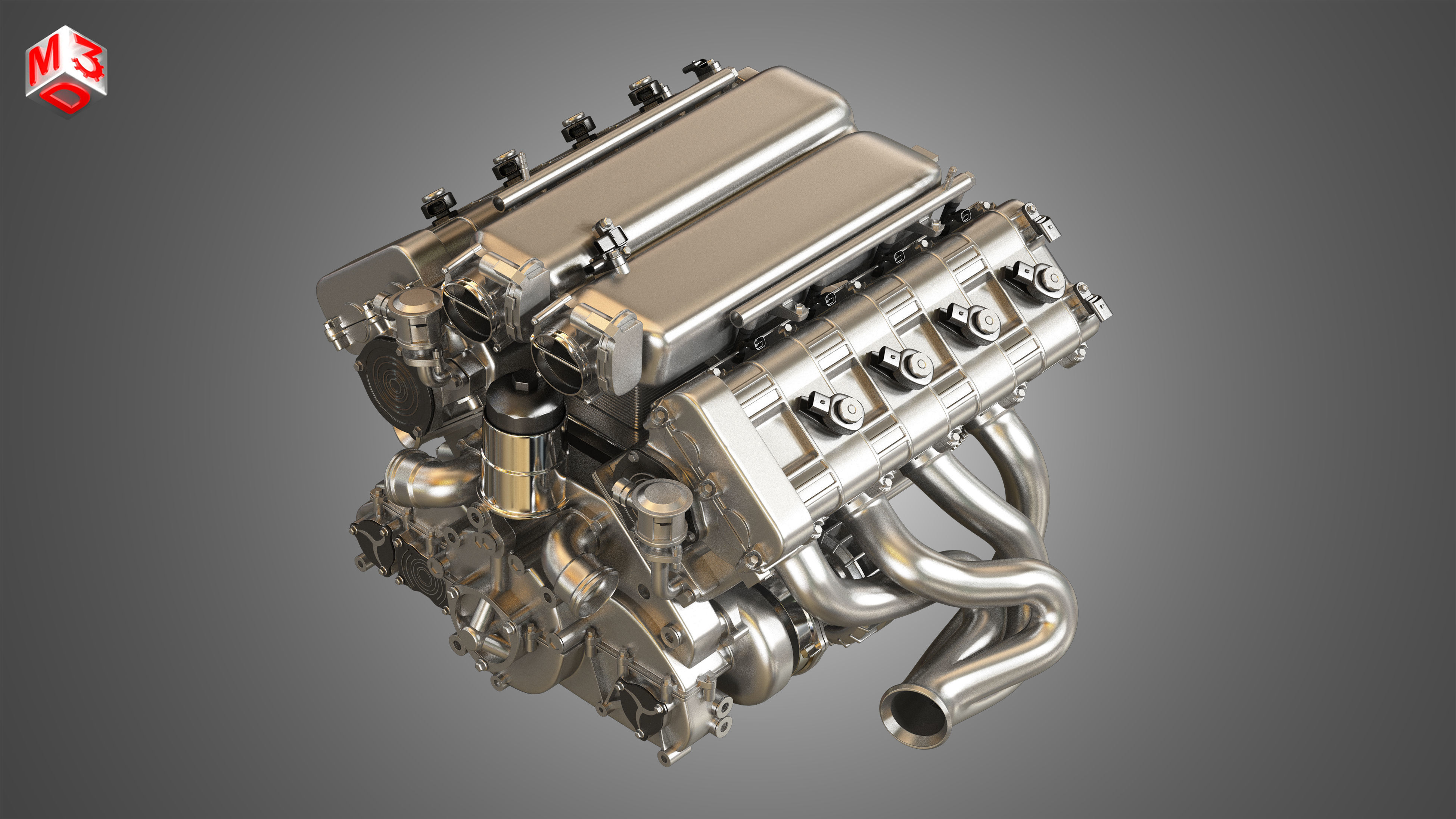 RGT8 RUF - V8 Engine 3D model_5