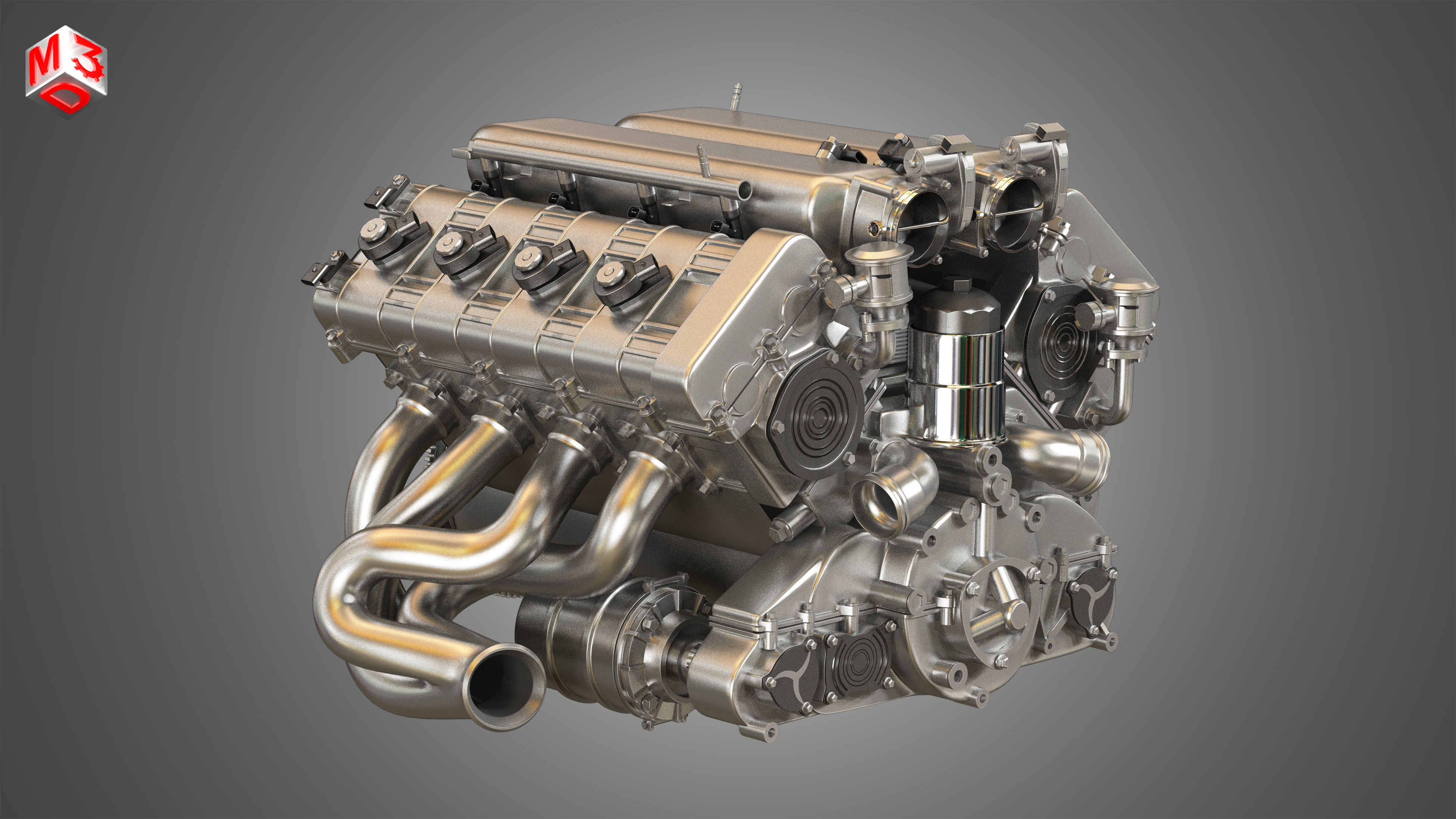 RGT8 RUF - V8 Engine 3D model_3