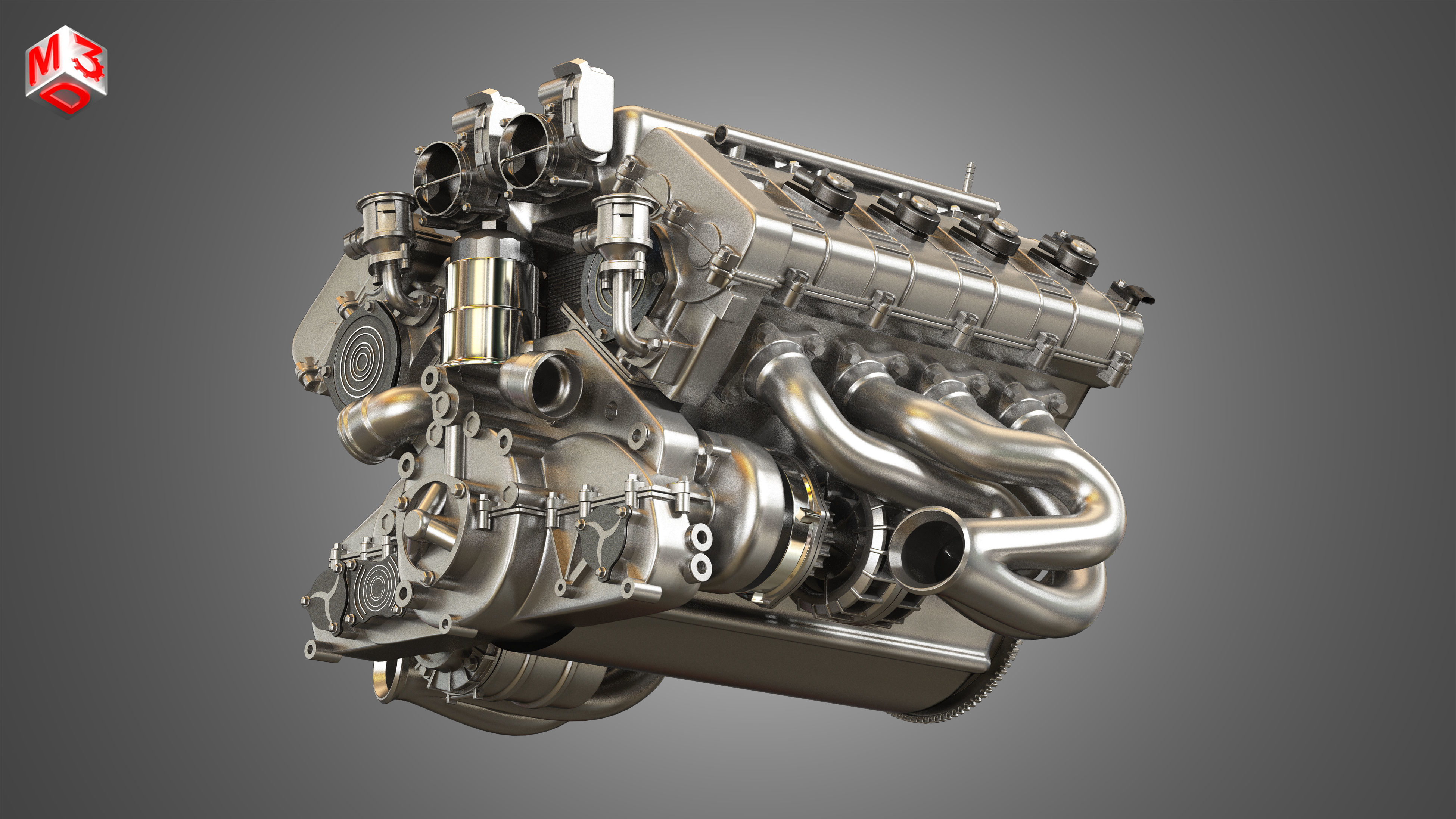RGT8 RUF - V8 Engine 3D model_9