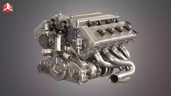 RGT8 RUF - V8 Engine 3D model