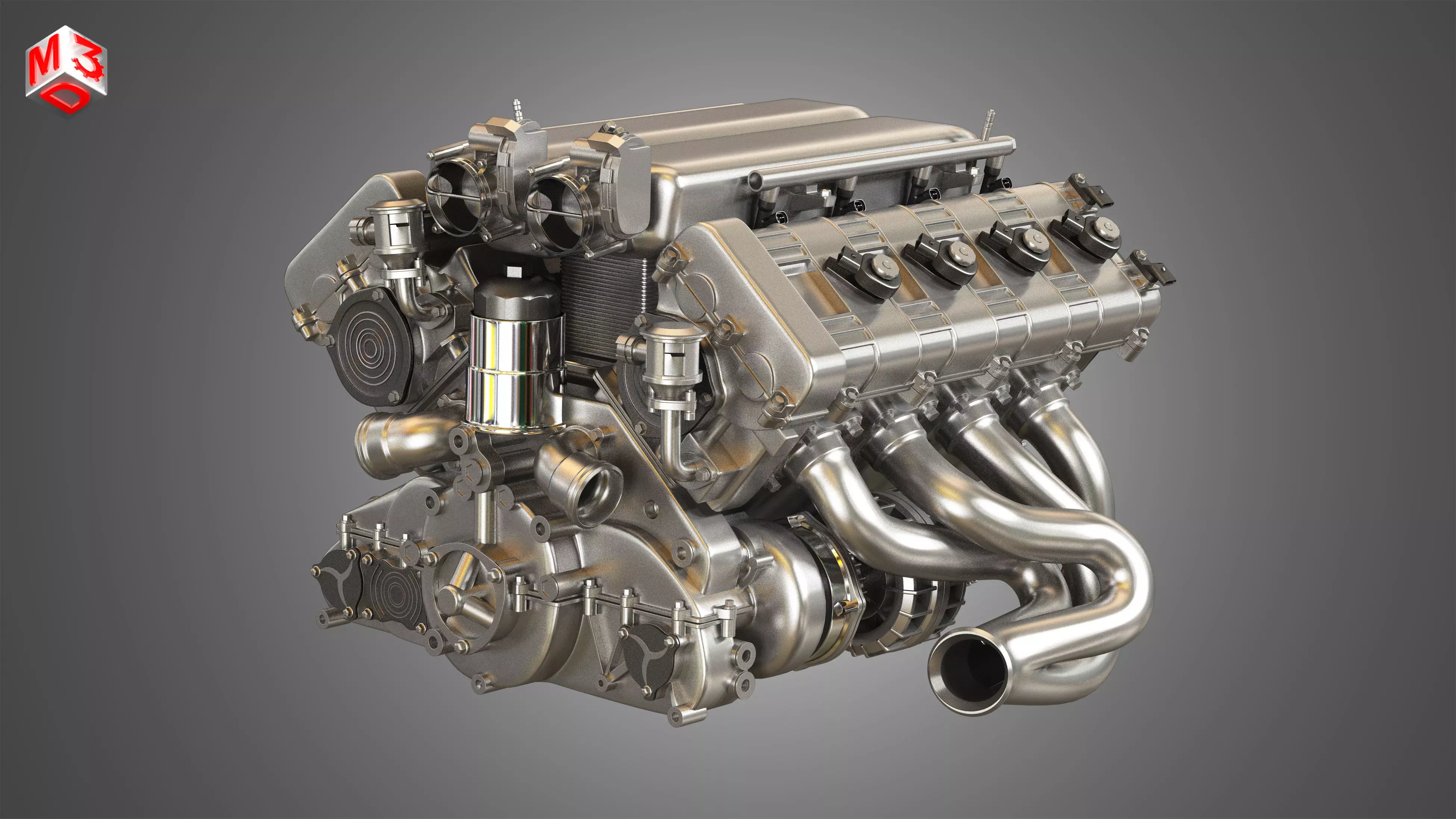 RGT8 RUF - V8 Engine 3D model_0