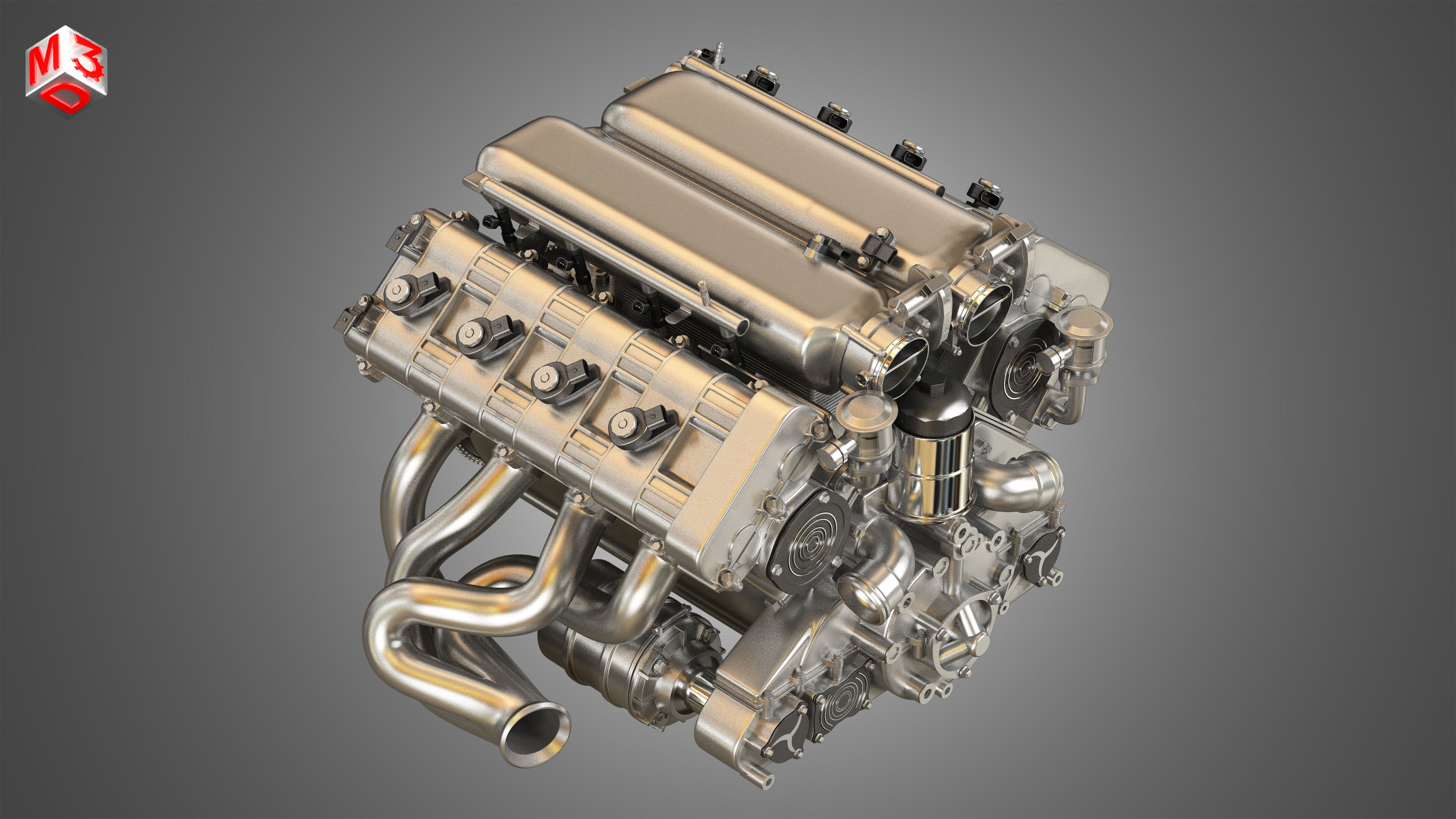 RGT8 RUF - V8 Engine 3D model_7