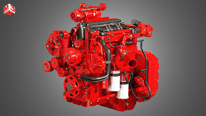  QSF 4 Cylinder - Diesel Engine 3D model