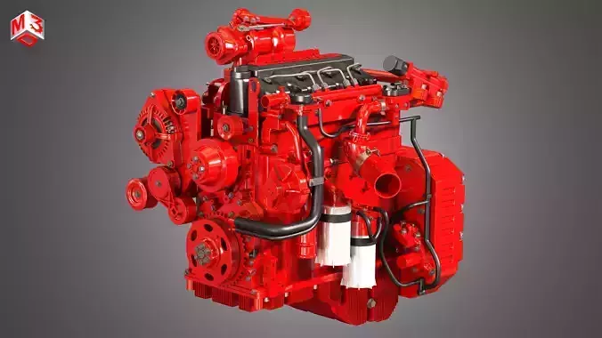  QSF 4 Cylinder - Diesel Engine 3D model