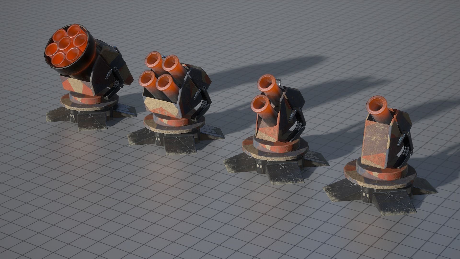 Turret Splash Low-poly 3D model_2