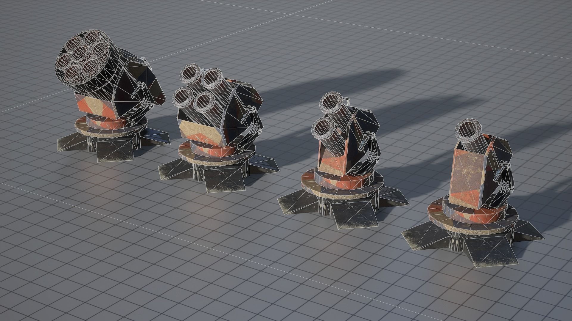 Turret Splash Low-poly 3D model_3