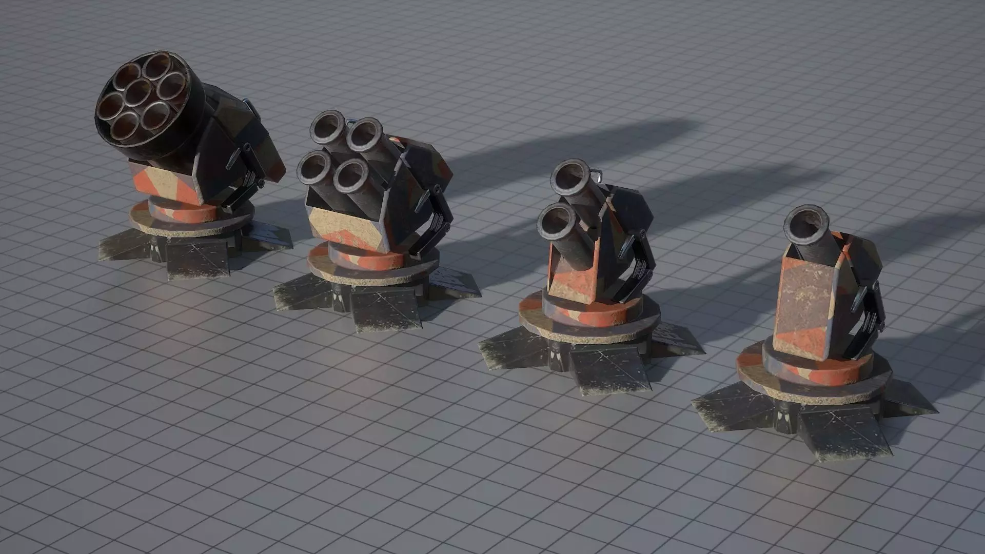 Turret Splash Low-poly 3D model_0