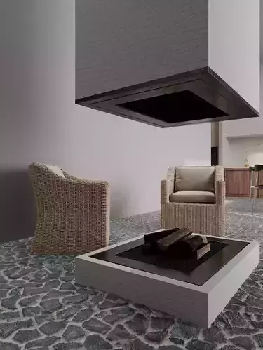 FIREPLACE Scene for Cinema 4D and Corona Renderer