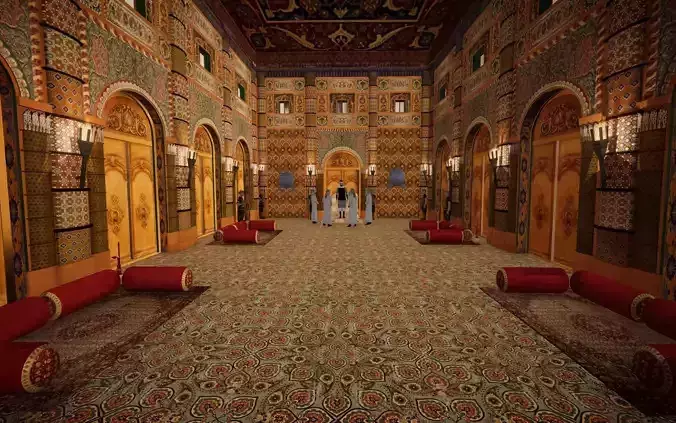 Senate House Interior Low-poly 3D model