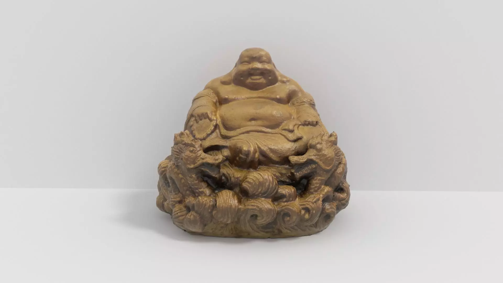 Laughing Buddha or Lucky Buddha Low-poly 3D model_0