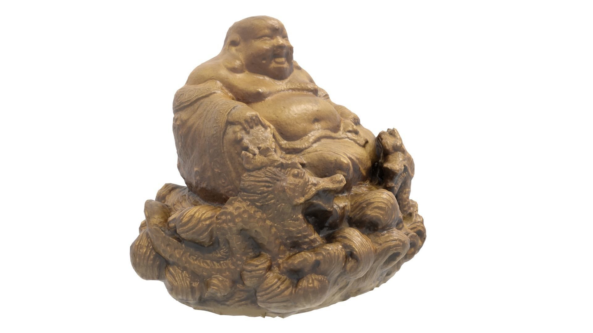 Laughing Buddha or Lucky Buddha Low-poly 3D model_2