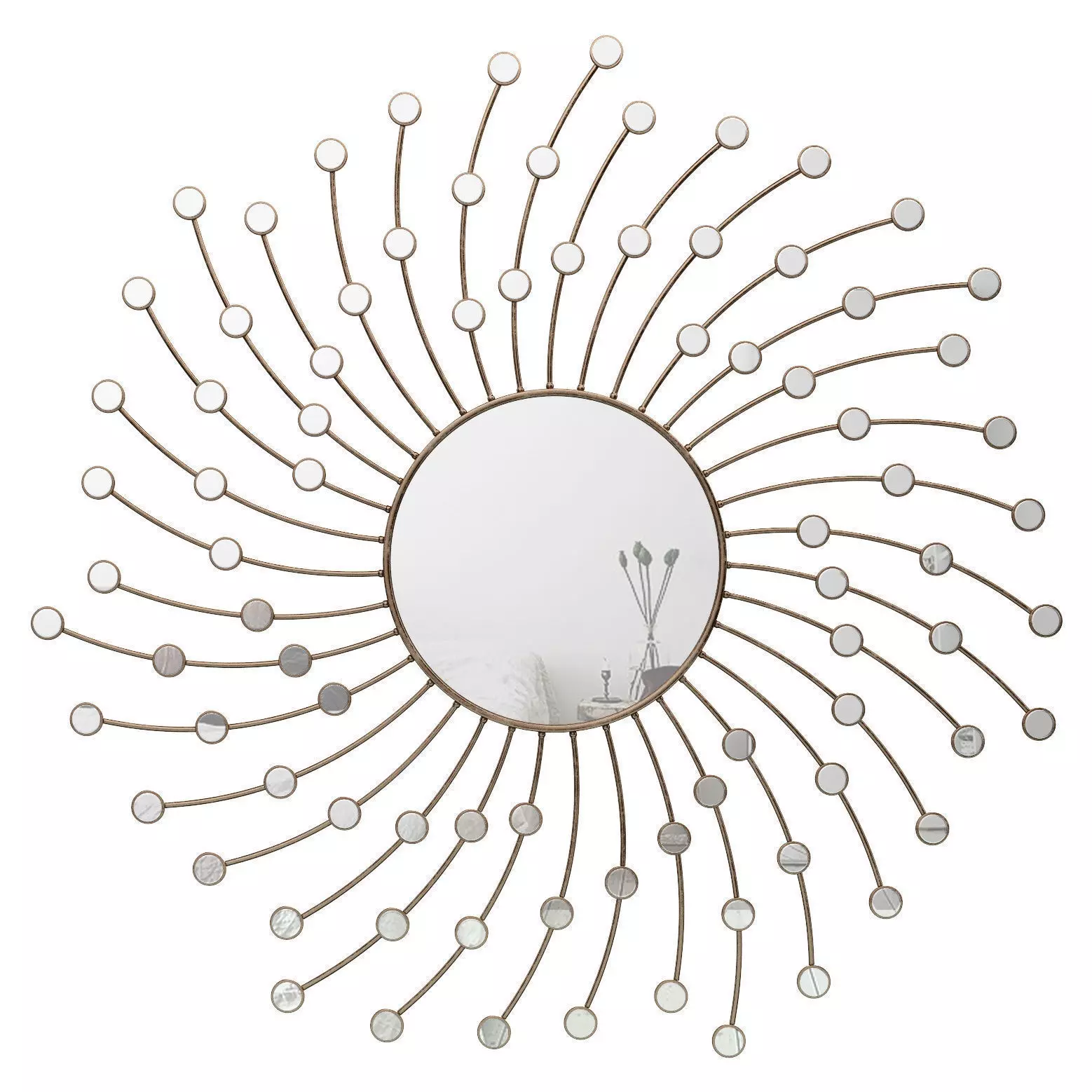 Michaella Metal Swirl Accent Wall Mirror RDBA2602 3D model_0