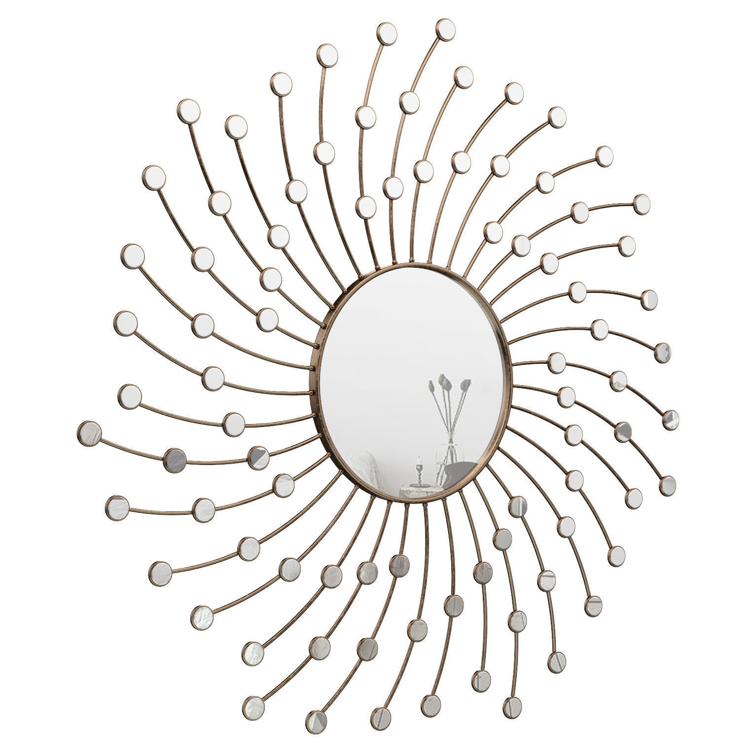 Michaella Metal Swirl Accent Wall Mirror RDBA2602 3D model_1