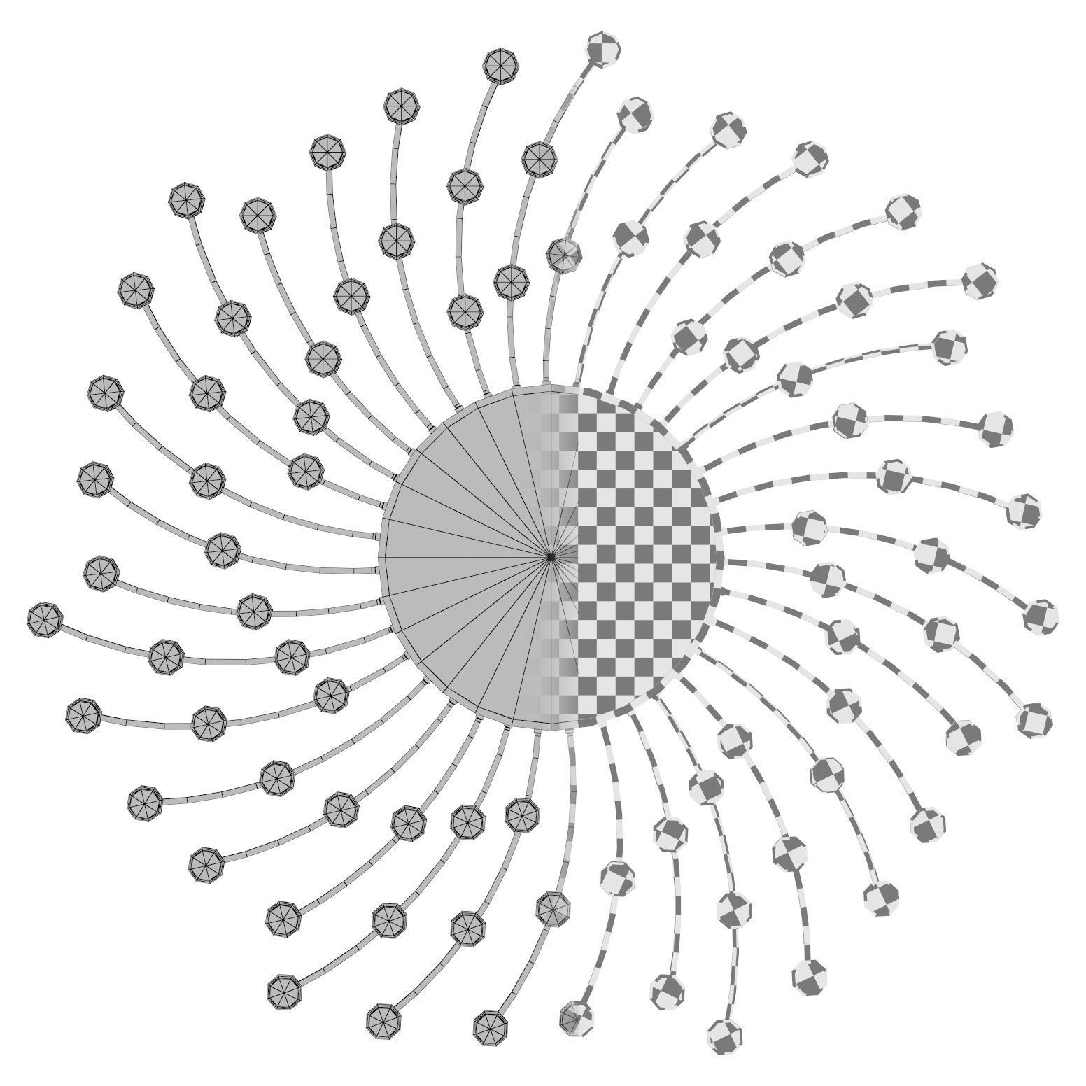 Michaella Metal Swirl Accent Wall Mirror RDBA2602 3D model_2