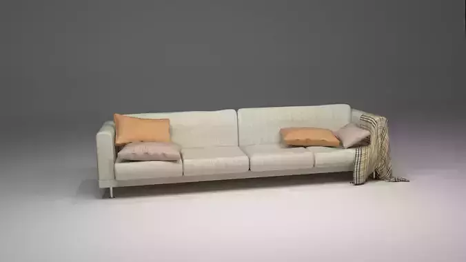 Sofa model with pillows