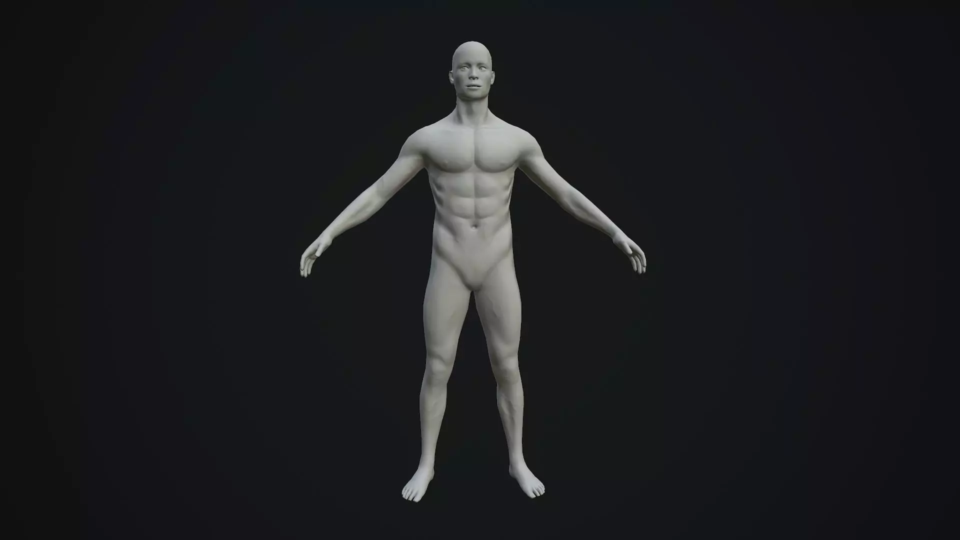 Base Mesh Male Body  Low-poly 3D model_0
