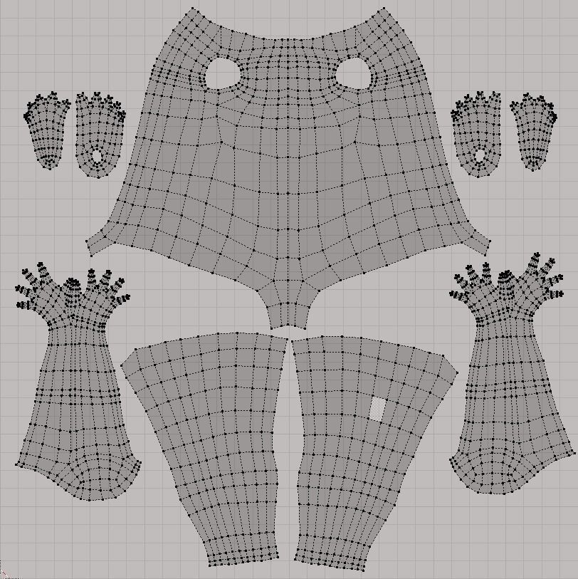 Base Mesh Male Body  Low-poly 3D model_6