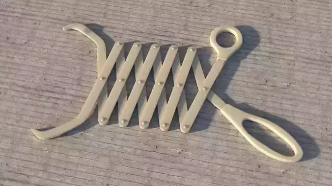 Extending scissor arm grabber 3D model