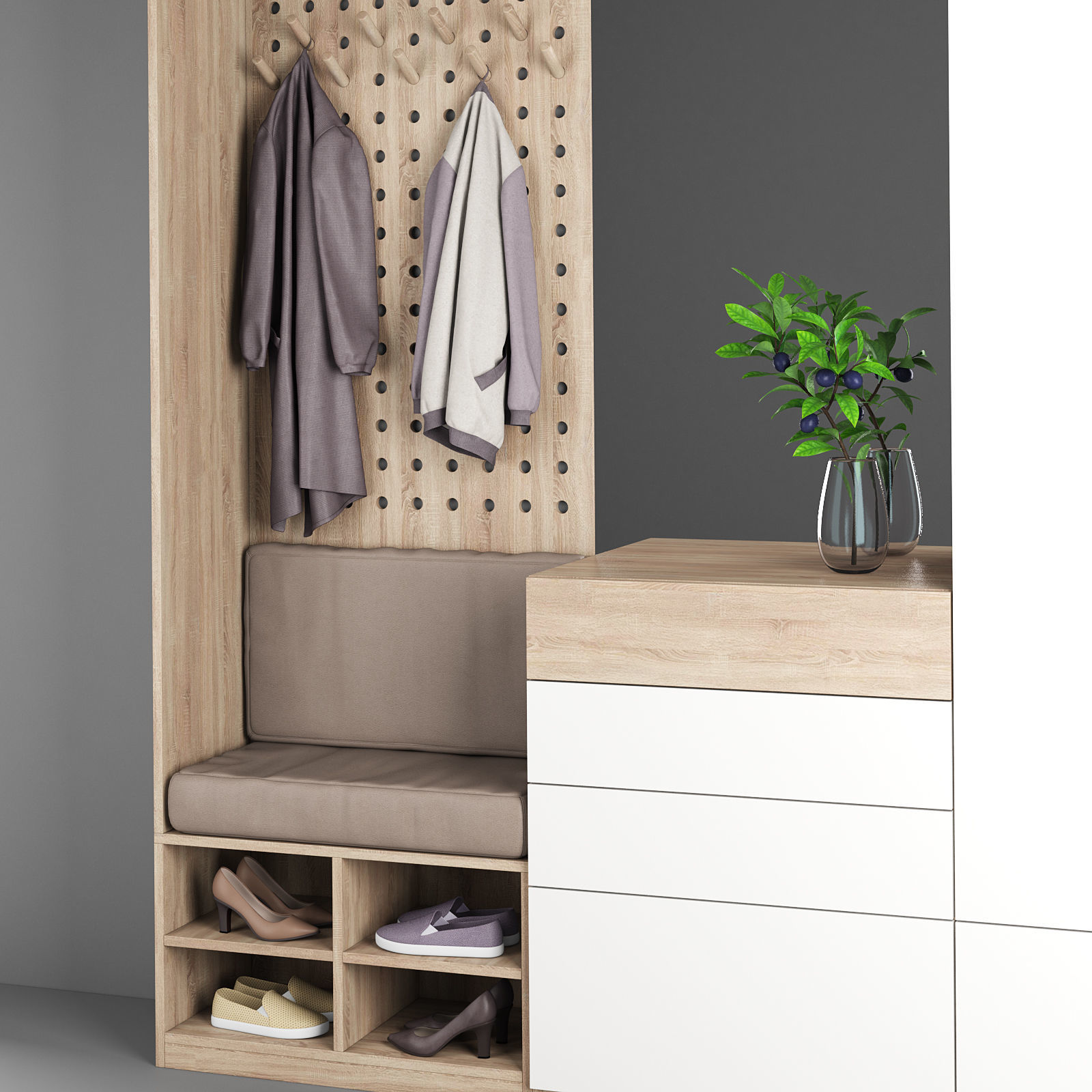 Entryway furniture 2 3D model_3