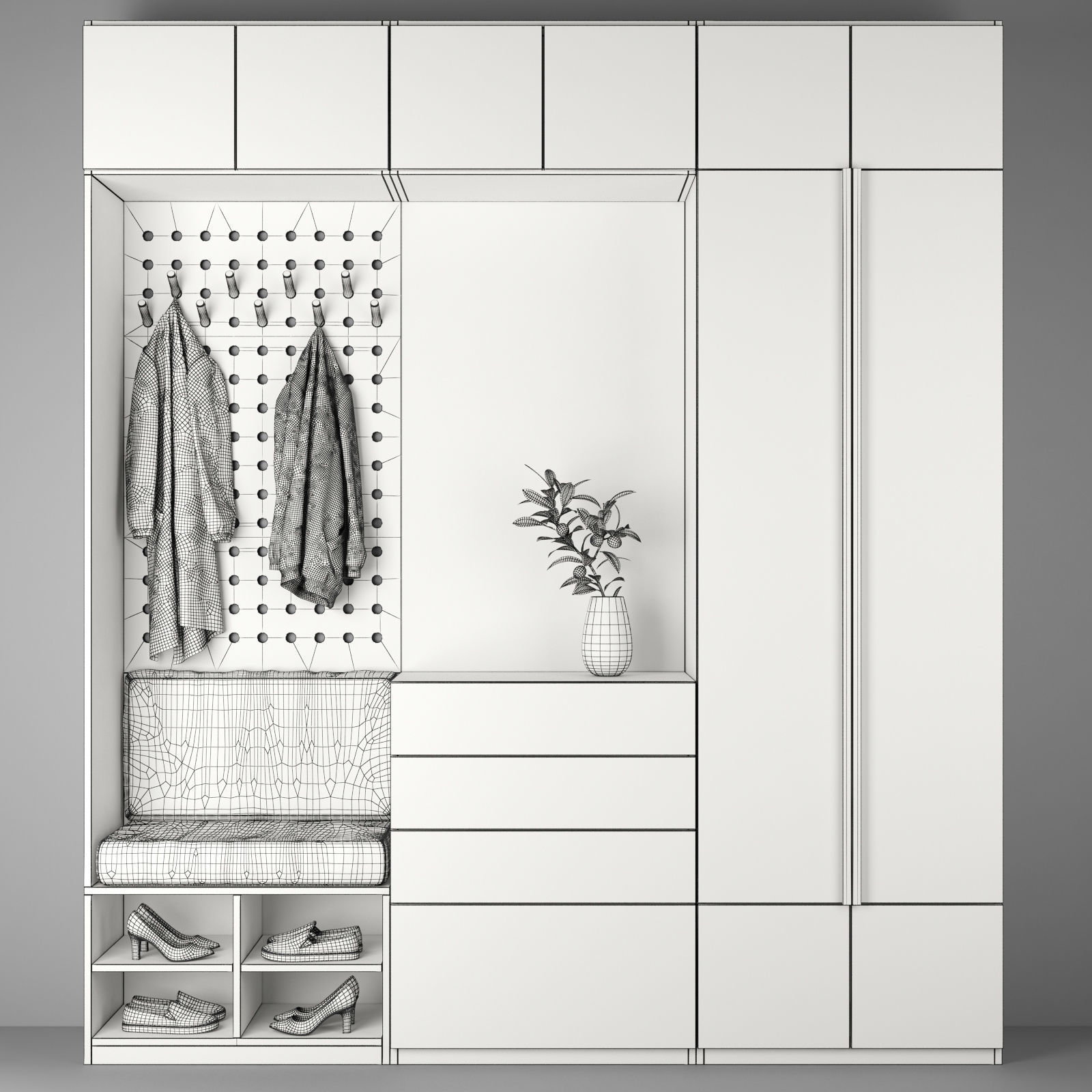 Entryway furniture 2 3D model_6