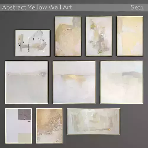 Collection of paintings Set 1 3D model