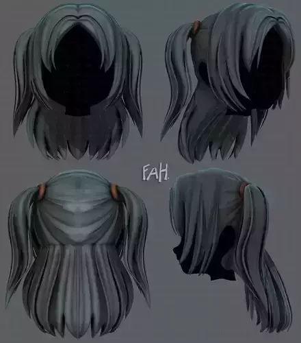 3D Hair style for girl V59