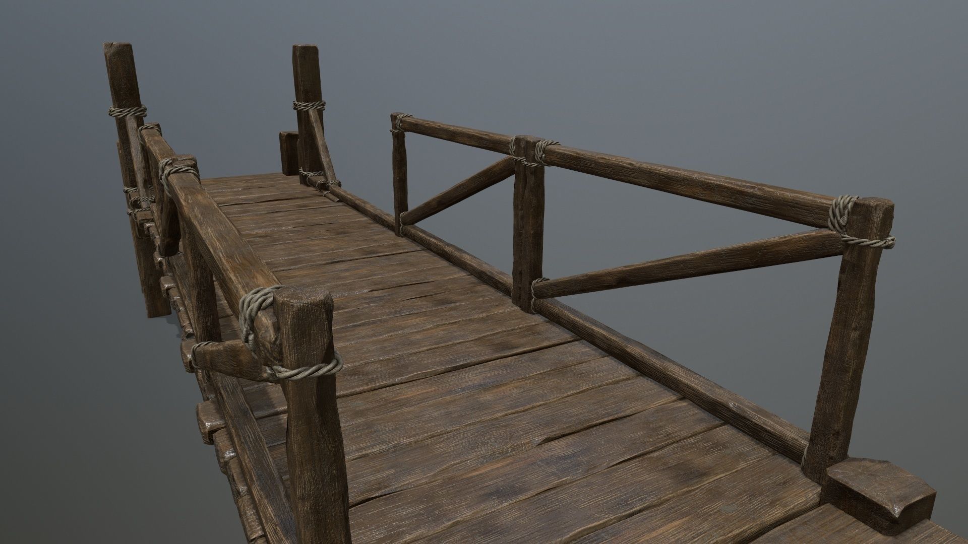 Wood  Bridge  1 Low-poly 3D model_29